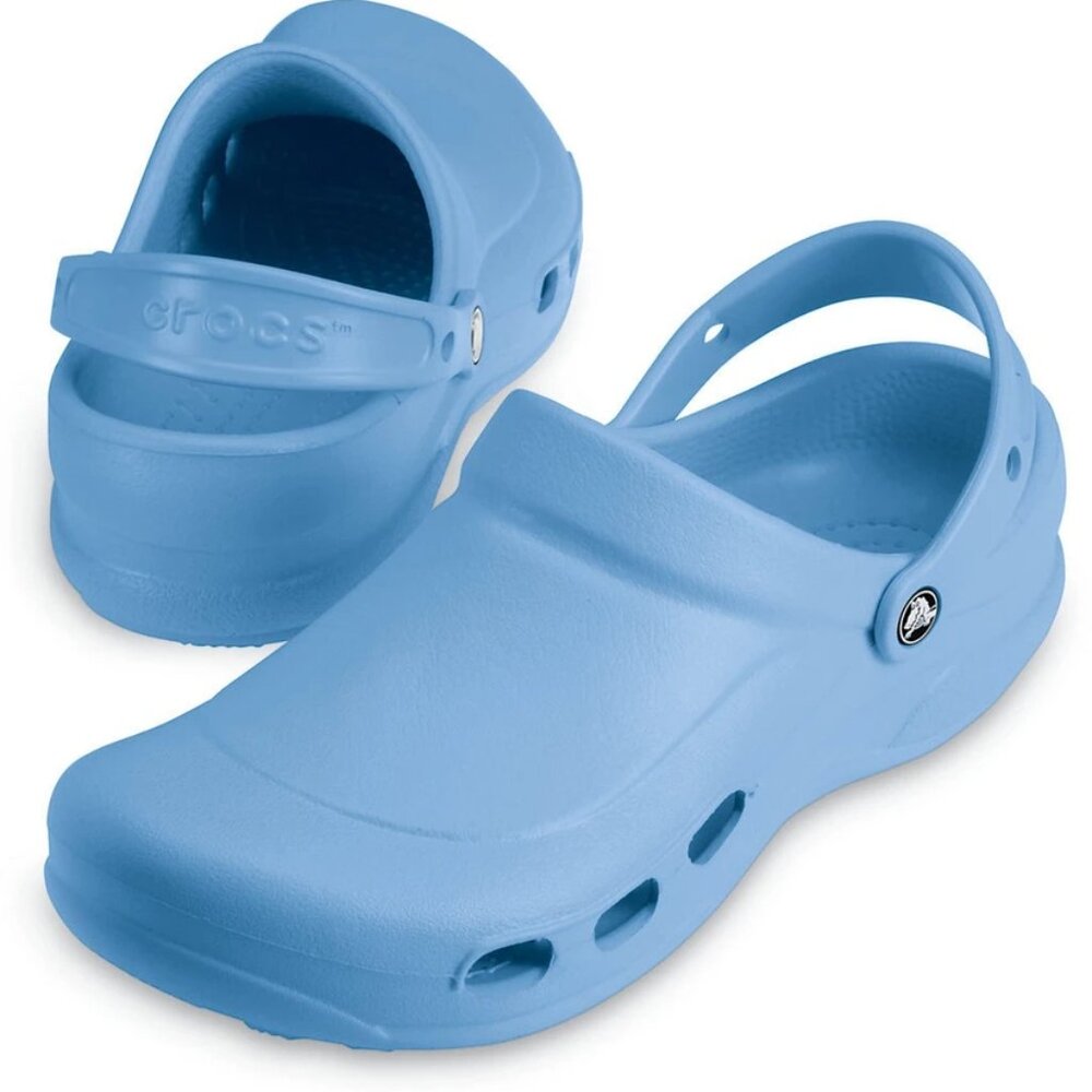 Crocs Men's Light Blue Specialist Adjustable Slip-On Casual Clogs Size 5
